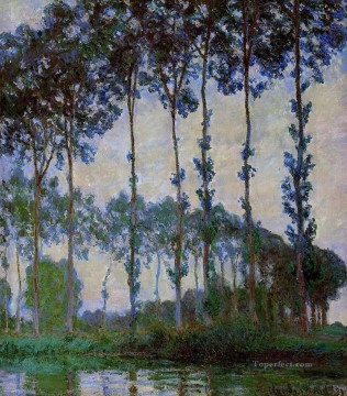  Poplars Art - Poplars on the Banks of the River Epte at Dusk Claude Monet woods forest